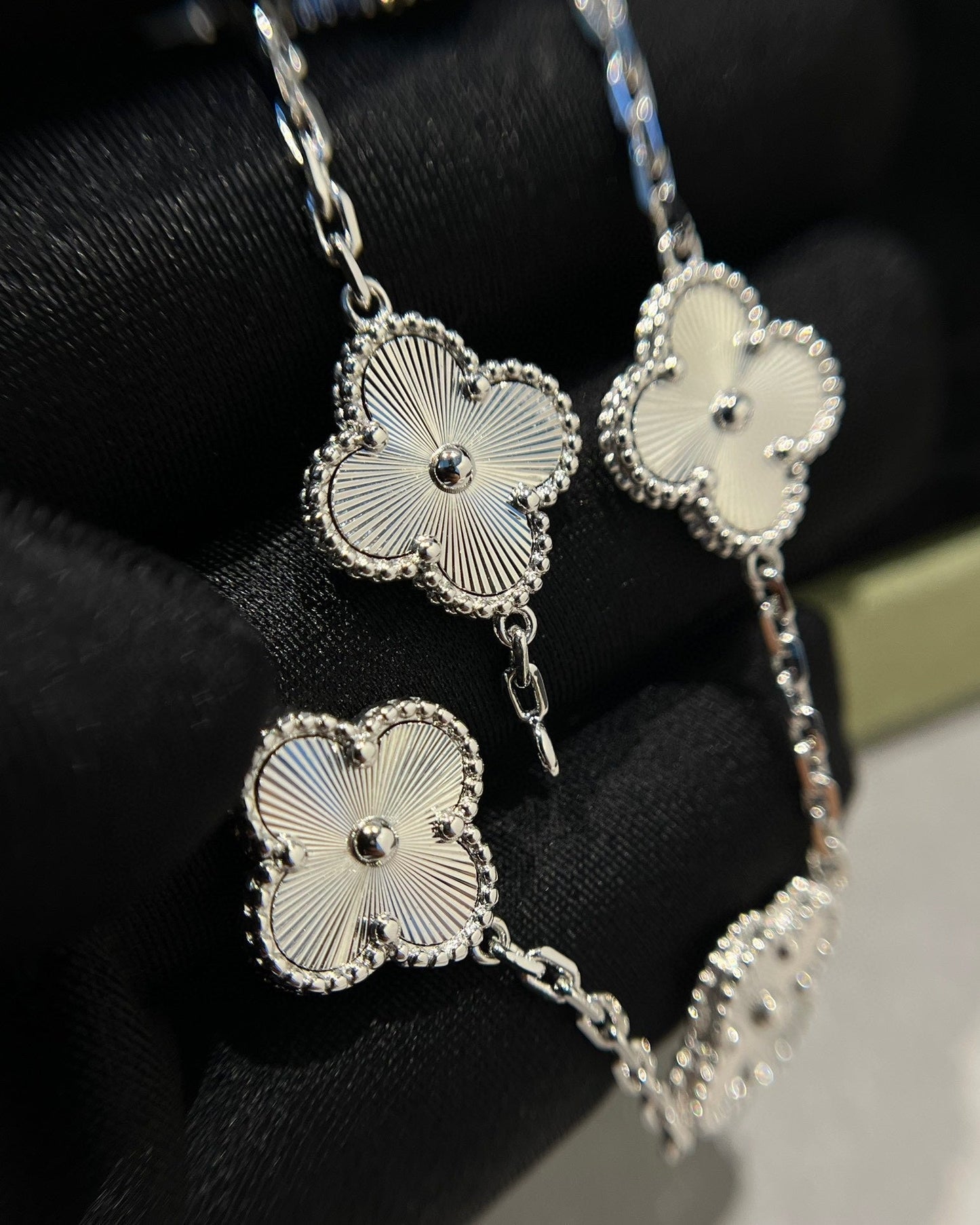 [Lumi Jewelry]CLOVER SILVER 5 MOTIFS BRACELET