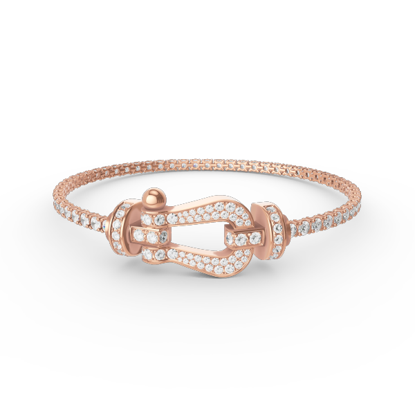 [Lumi Jewelry]FORCE  LARGE HORSESHOE FULL DIAMOND TENNIS BRACELET