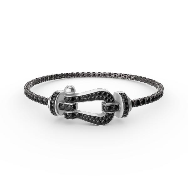 [Lumi Jewelry]FORCE  LARGE HORSESHOE FULL DIAMOND TENNIS BRACELET