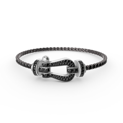 [Lumi Jewelry]FORCE  LARGE HORSESHOE FULL DIAMOND TENNIS BRACELET